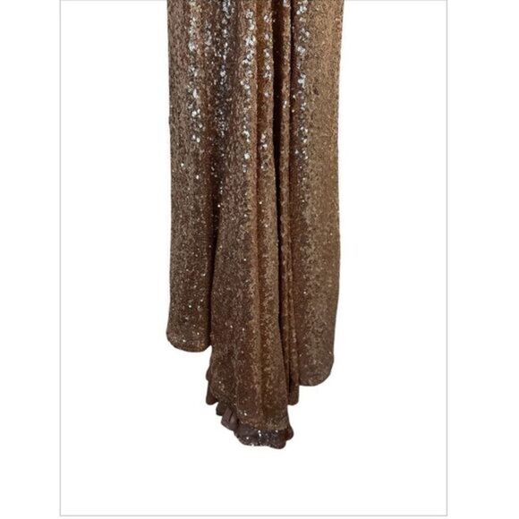 Rose Gold‎ Sequins Gown By Tiffany Designs, Backless Dress 6 Prom formal - Picture 3 of 10